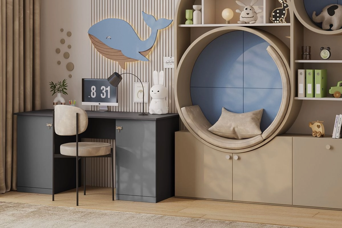 Письменный стол Стрекоза-4 Графит - фото 1