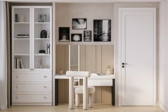 Стеллаж Билли-39 в белом цвете со стеклом