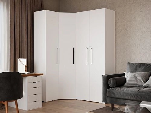 Шкаф угловой Калифорния-Стиль-11 Белый - фото 1