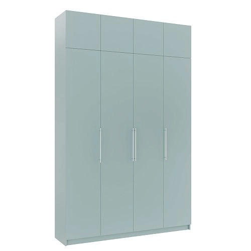 Шкаф распашной Калифорния-4 с антресолью Сумеречный Голубой - фото 2