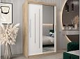 Шкаф-купе Валмиера-3 NEW Дуб Сонома/Белый