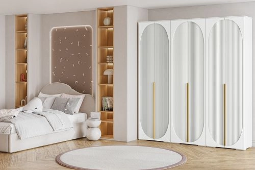 Шкаф распашной Брей-3 Белый - фото 1