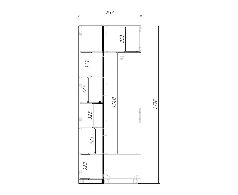 Шкаф угловой Стрекоза Графит