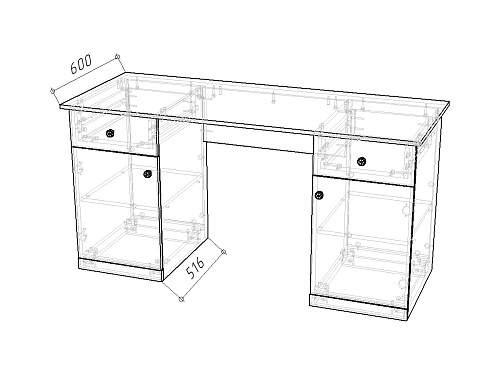Письменный стол Стрекоза-6 Графит - фото 2