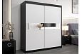 Шкаф-купе Бенито-2 Черный/Белый