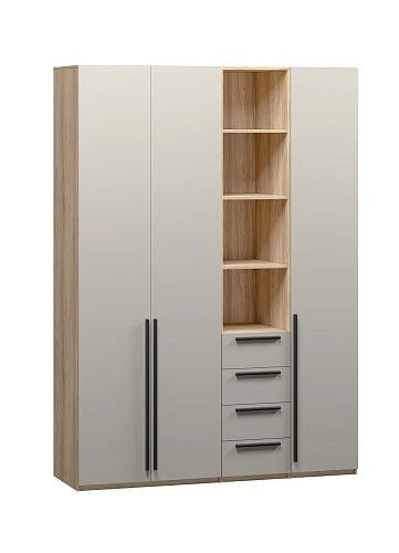 Шкаф распашной Хейсон-20 Кашемир Блэквуд Ячменный - фото 3