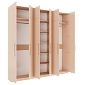Шкаф распашной Калифорния-6 с антресолью Сатин