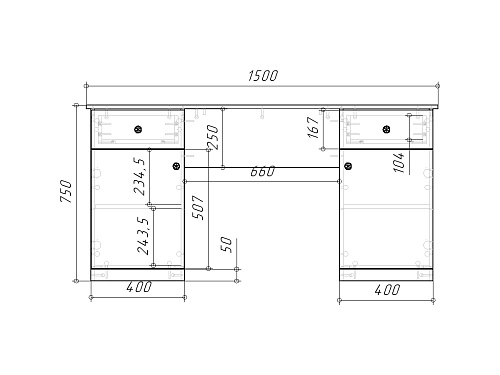 Письменный стол Стрекоза-6 Графит - фото 3