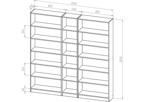 Шкаф для книг Билли-30 (Ф-я45888) - фото 3