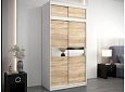 Шкаф-купе Бенито-1А Белый/Дуб Сонома