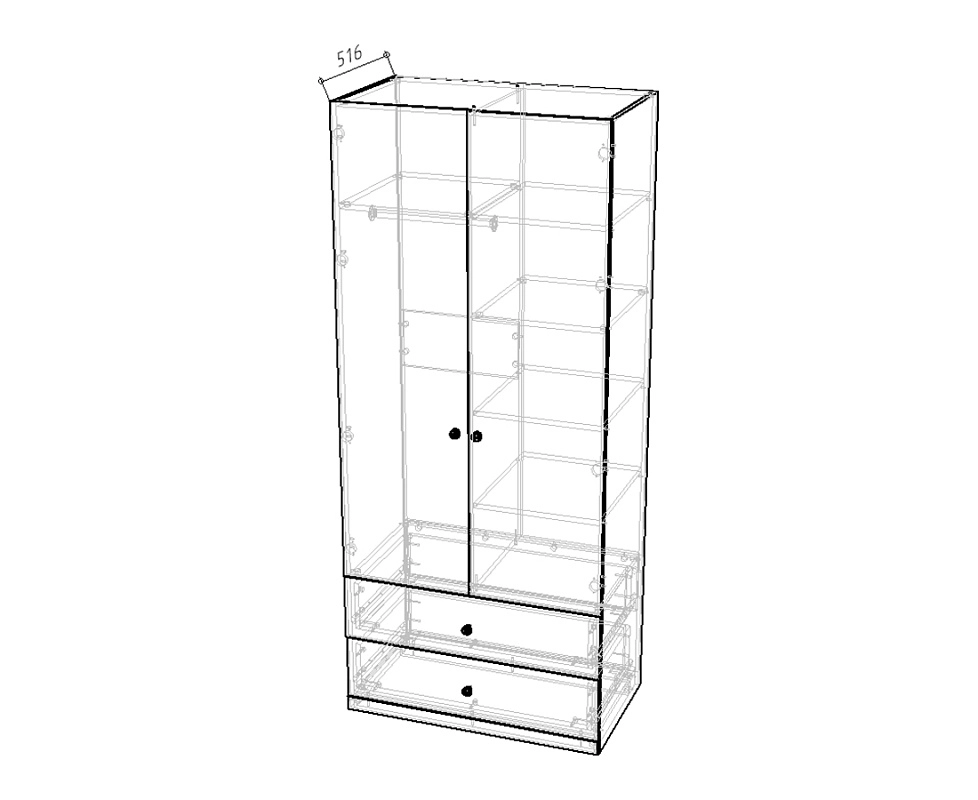 Стенка детская Банни-8 Розовый Лайт - фото 4