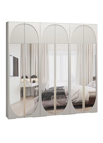 Шкаф распашной Брей-3.2 с антресолью Кашемир - фото 2