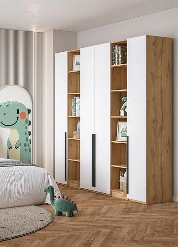 Шкаф распашной Хейсон-13 Белый Дуб Золотистый - фото 2