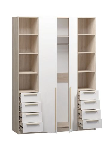 Шкаф распашной Хейсон-25 Белый Дуб Сонома - фото 4