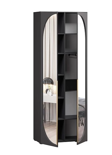 Шкаф распашной Брей-1.2 Черный - фото 3