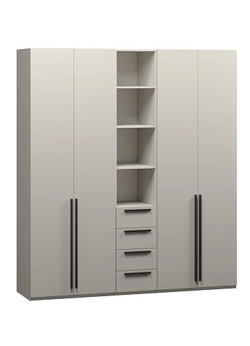 Шкаф распашной Хейсон-21 Кашемир Черный - фото 3