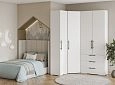 Шкаф угловой Мори-Хелена-13 Белый