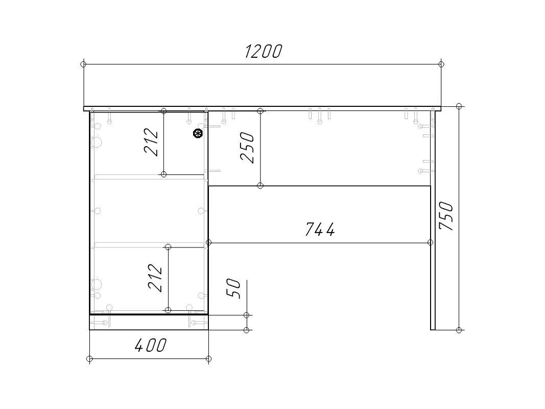 Письменный стол Стрекоза-3 Графит - фото 3