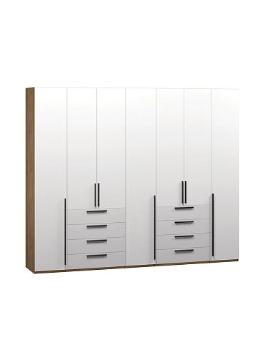 Шкаф распашной Хейсон-2 Белый Дуб Золотистый - фото 3