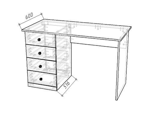 Письменный стол Стрекоза-2 Графит - фото 2