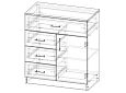 Комод Престиж-5 МДФ