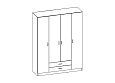 Шкаф распашной Рио-4.7