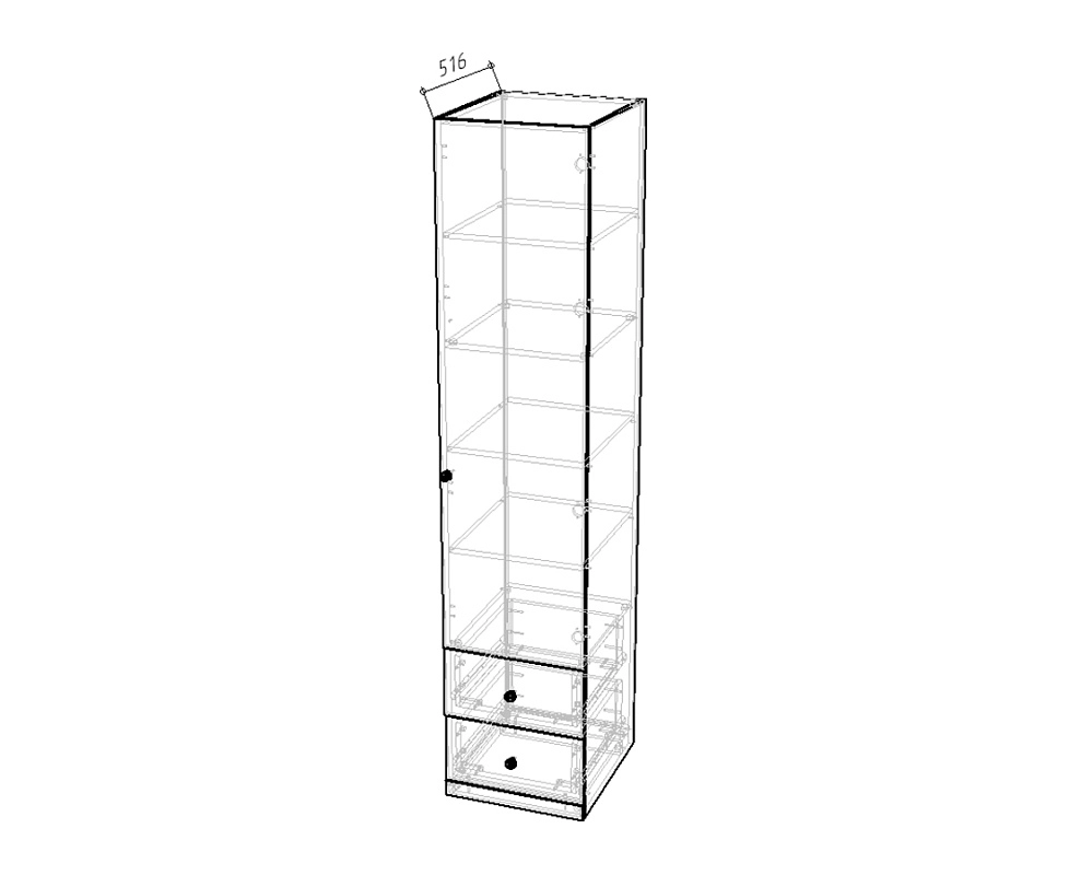 Стенка детская Банни-8 Розовый Лайт - фото 6