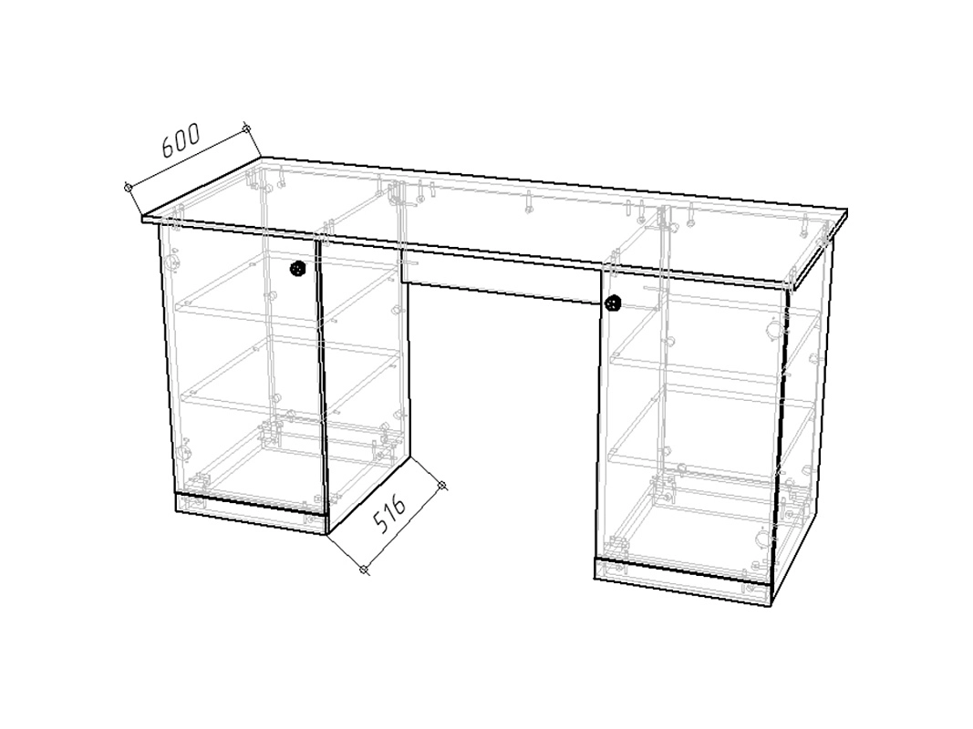 Письменный стол Стрекоза-4 Графит - фото 2