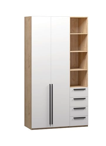 Шкаф распашной Хейсон-22 Белый Дуб Золотистый - фото 3