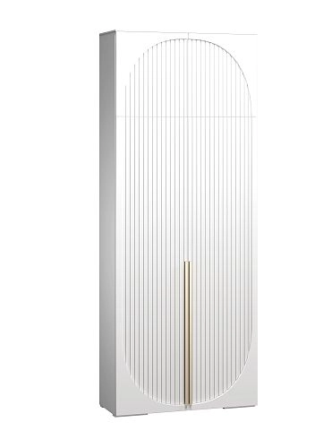 Шкаф распашной Брей-1 с антресолью Белый - фото 4