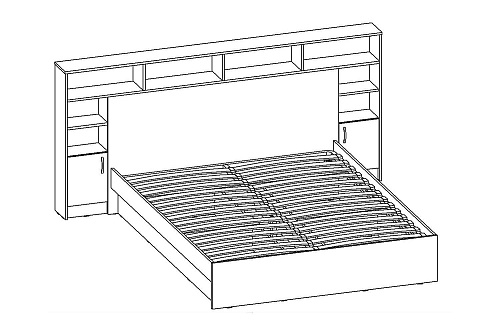 Кровать Алина ЛДСП, ширина-120