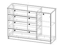 Комод Монреаль-4.1<p>Топ-Лайн</p>